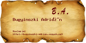 Bugyinszki Adrián névjegykártya